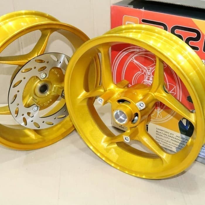 VELG AXIO AEROX 155 AEROX155 DOUBLE DISC CAKRAM RING 14 DEPAN BELAKANG