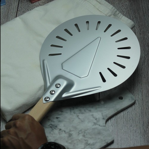 

✅Termurah Pizza Shovel Pizza Peel Turning Lifter Wooden Handle Round 18Cm Limited