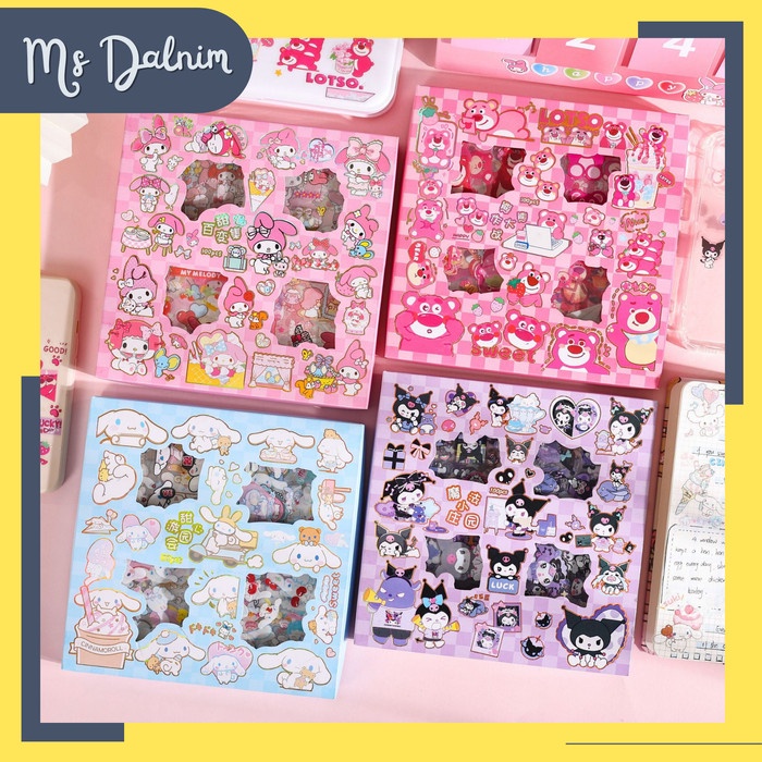 

Stiker 100 Lembar Sanrio Box Momo Besar Waterproof Transparan - ST168
