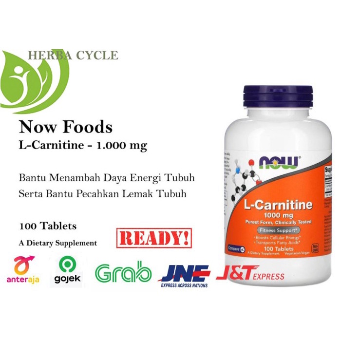Terbaru Now Food L Carnitine 1000 Mg 100 Tab Now Carnitine Ori Usa Naik Energi Promo Terlaris