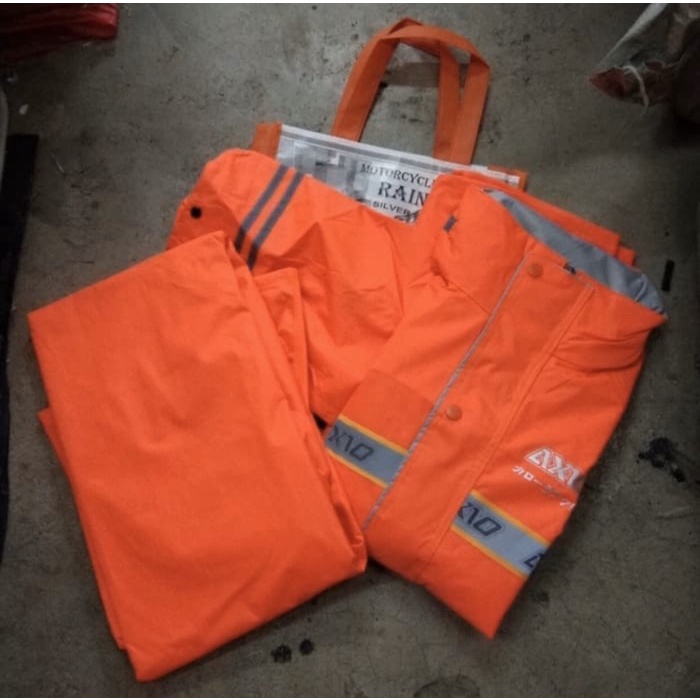 Jas Hujan Axio Orange Original Ready