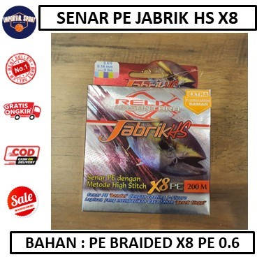 Senar Pe Jabrik Hs X8 Relix Nusantara Pe 0,6 - Alat Pancing -Aksesoris