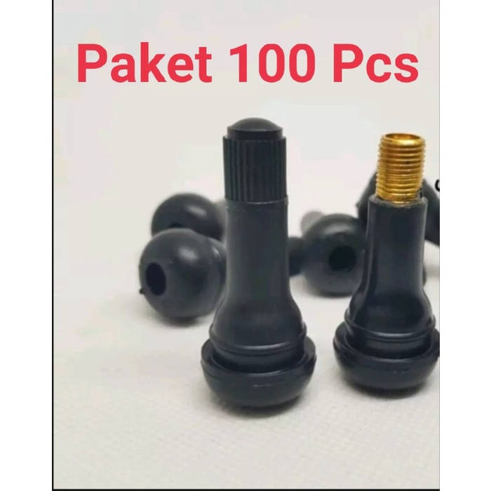 PENTIL TUBLES KARET PANJANG 100 PCS PENTIL TUBELESS TR 413 MOTOR/MOBIL ORIGINAL BEST QUALITY