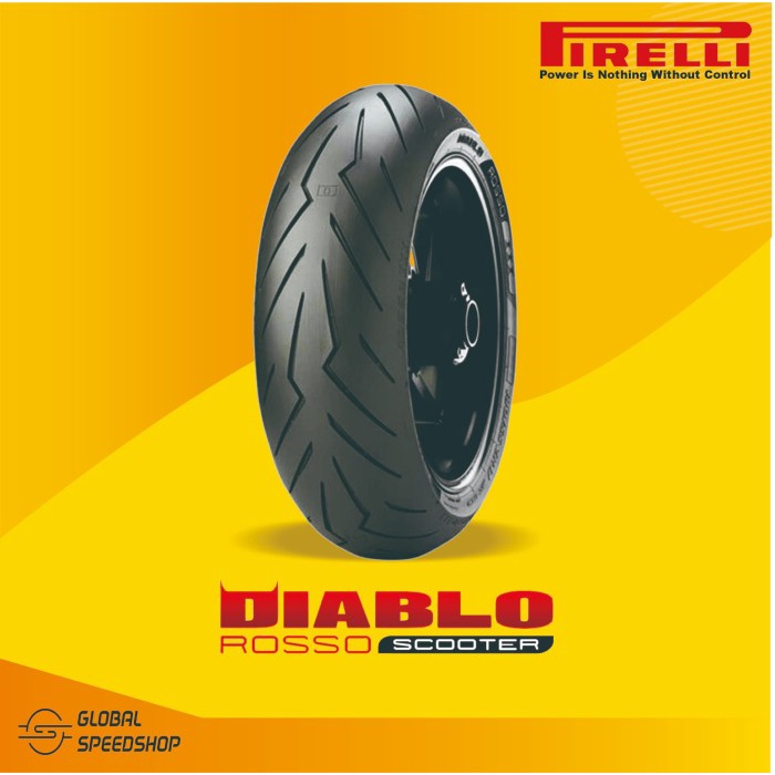BAN PIRELLI DIABLO ROSSO SCOOTER 120/70 RING 12 F/R ORIGINAL BEST QUALITY