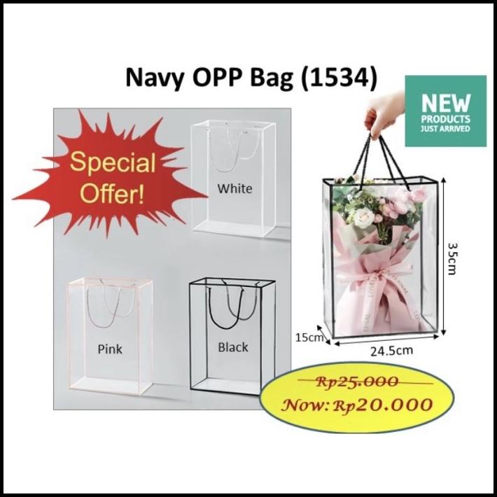 

DISKON NAVY OPP BAG 1534 KANTONG BOUQUET BARANG FLORIST SUPPLY BAG HAMPERS !!