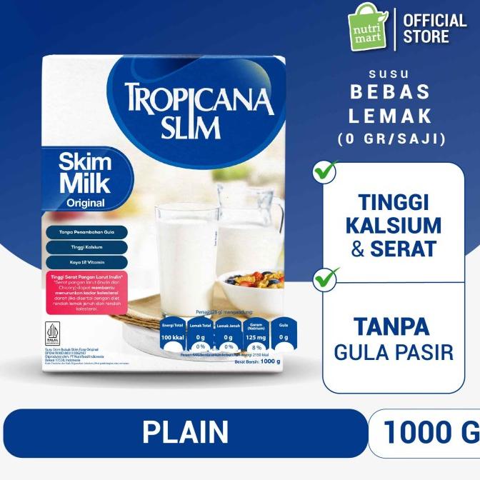 

Tropicana Slim Skim Milk Plain 1Kg - Susu Turunkan Kolesterol