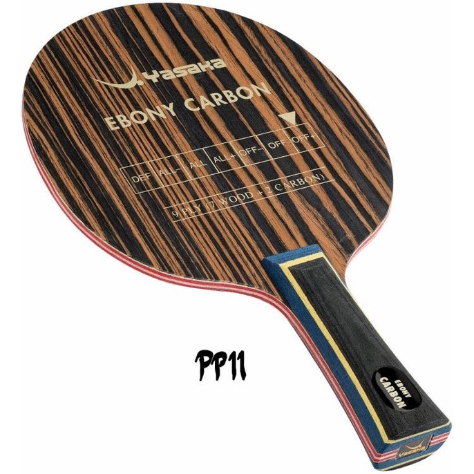 Yasaka Ebony Carbon - Bat Bet Blade Kayu Tenis Meja Pingpong