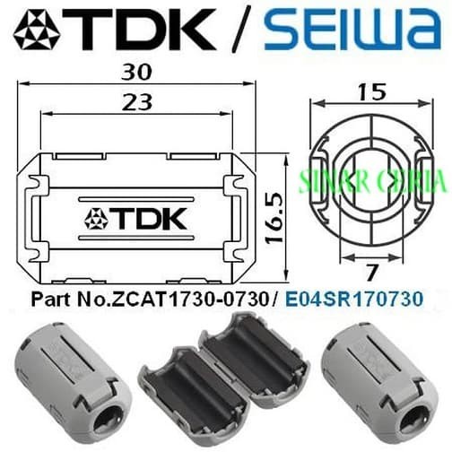 Penghemat BBM TDK ZCAT1730 0730A -- Ferrite Clamps -- Magnet TDK