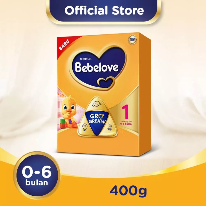 

Bebelove 1 Bebelove 2 Plain Susu Formula Kemasan 400Gr