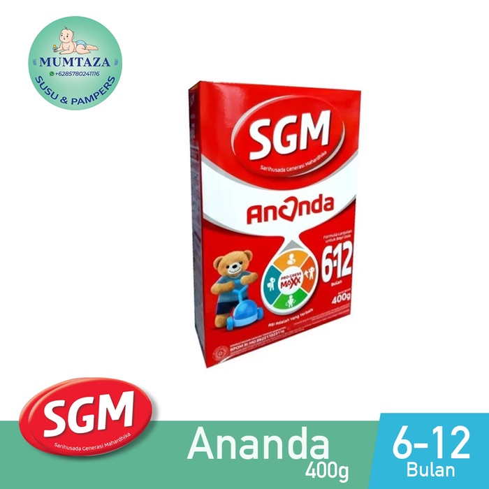 

Sgm Ananda Susu Formula [400 G/ 6-12 Bulan]