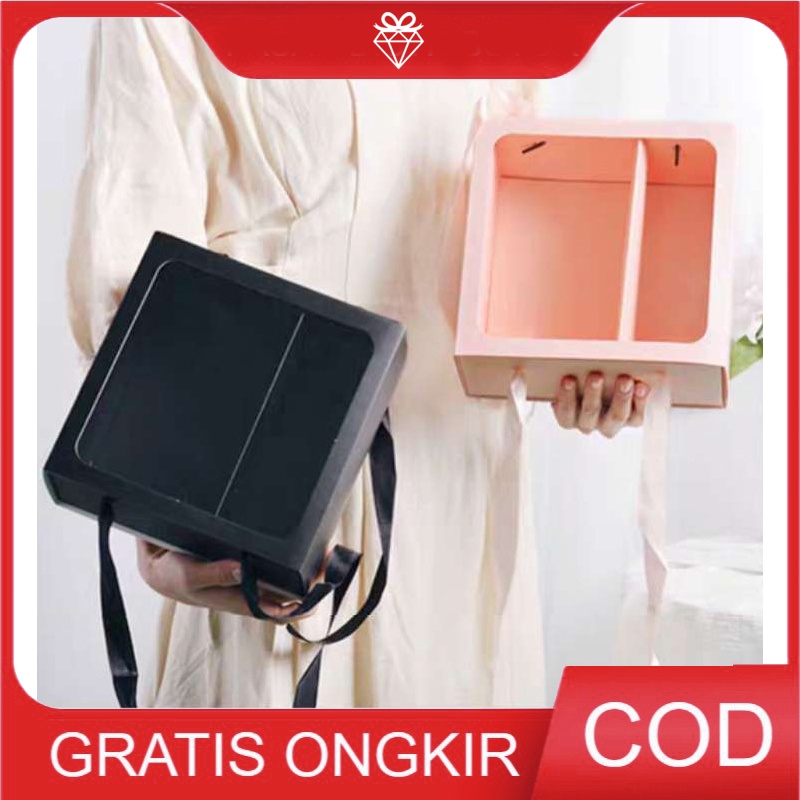 

Flower Box Square - Kotak Kado Lipat - Kotak Kerajinan Bunga Gb002