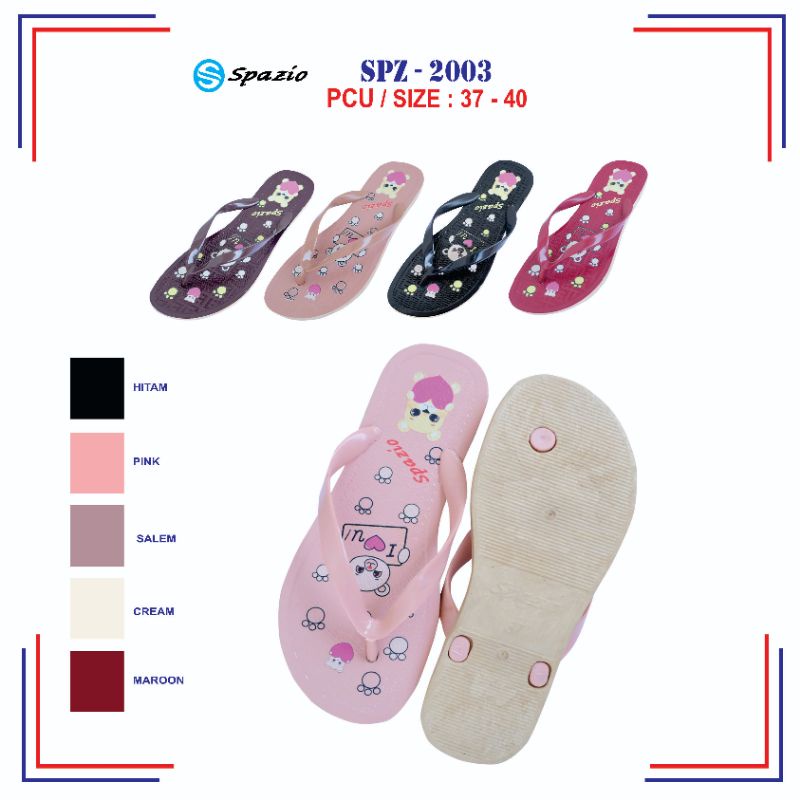 Sandal japit cewek spazio 2003 tanpa lem awet simpel