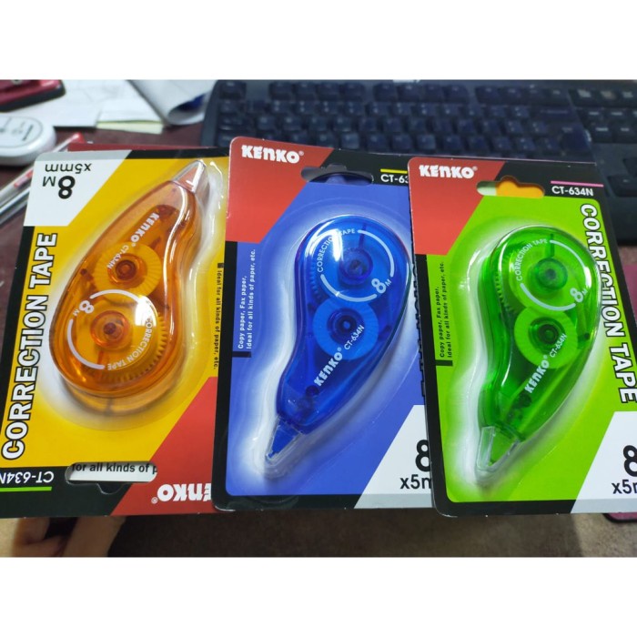 

Diskon KENKO CORRECTION TAPE TRIPO TARIK tip ex penghapus CT-634N WARNA RANDOM