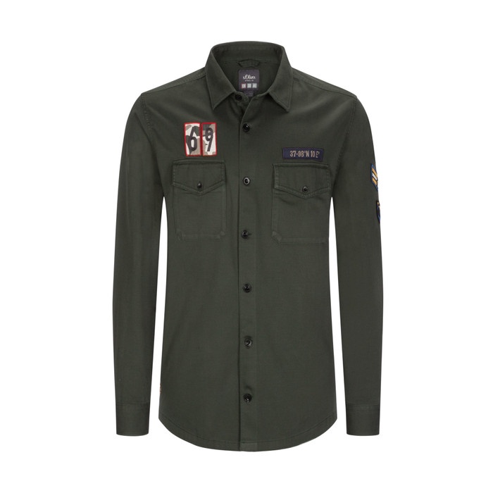 [New] Kemeja Lengan Panjang Big Size - S.Oliver Casual Shirt Front Pocket Bisa Sameday