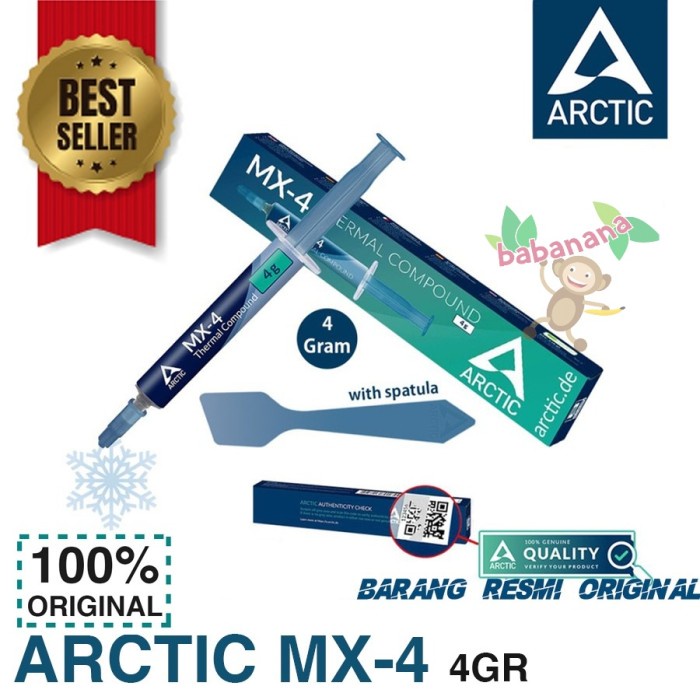 

Thermal Paste Arctic Mx 4 Original 4Gr Asli Ori Pasta Prosesor Mx4 Original 100% Dan Terpercaya