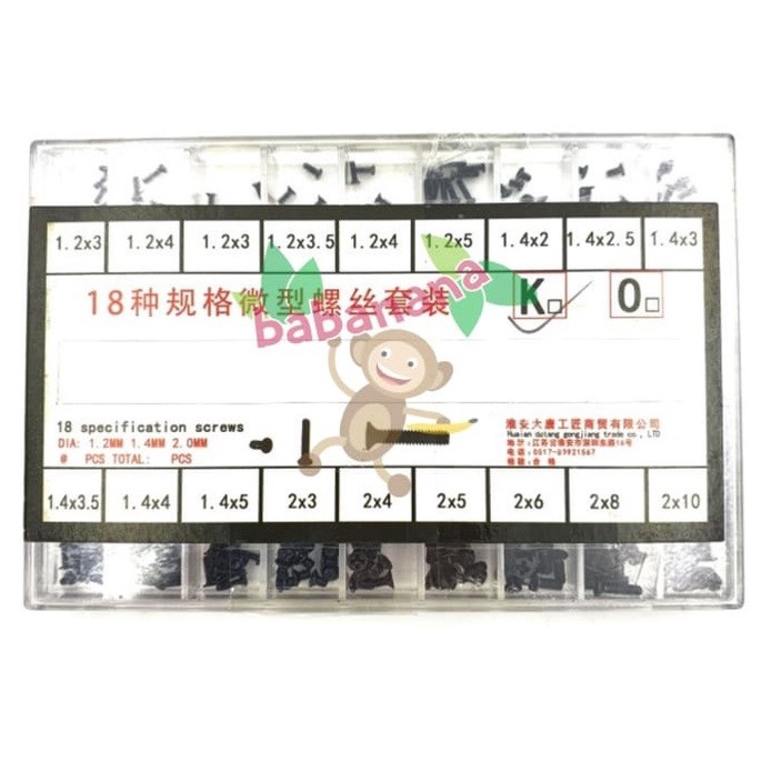 Baut Laptop 500Pcs Screw Kit Set Asus Acer Hp Dell Msi Lenovo computer