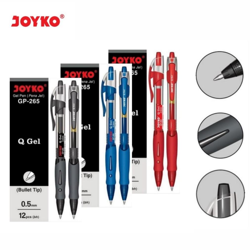 

MURAH [1 LSN / 12 PCS] Gel Pen Pulpen Pena Joyko GP-265 Q Gel 0.5 mm TERLARIS
