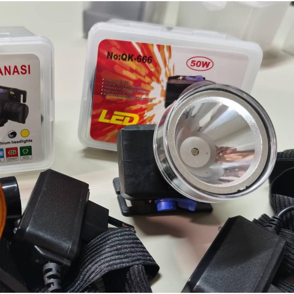 Best Senter Lampu Kepala Head Lamp Nyala Putih Kuning  35Watt / 45watt / 50Watt / 80Watt ~