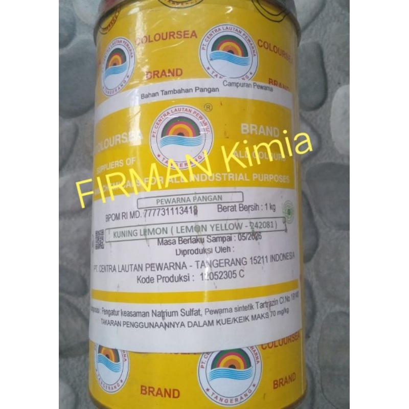 

Pewarna Makanan Berat 1 Kg Lemon Yellow-242081 Coloursea
