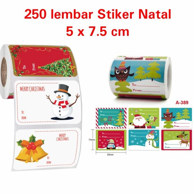 

New Stiker Natal Label Stiker Kado Natal Christmas Gift Sticker To From Terbaik