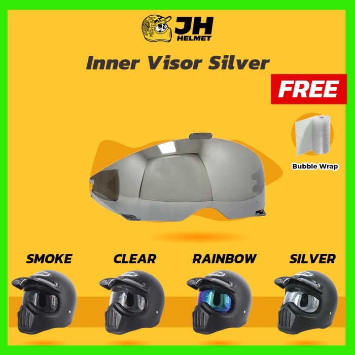 Kaca Inner Visor Silver Helm Cakil Hbc Kaca Helm Cakil
