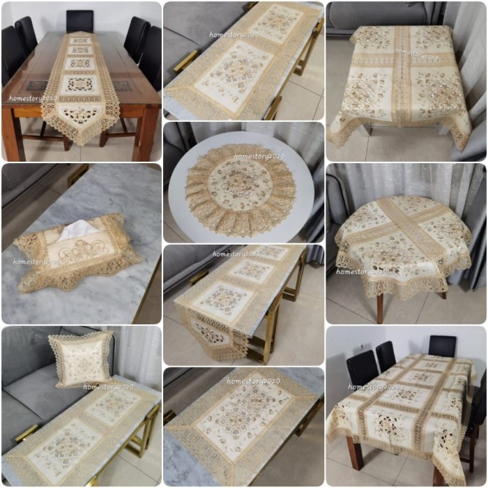 Promo Taplak Meja Tamu Panjang Pendek Bulat Meja Makan Sarung Bantal Kursi