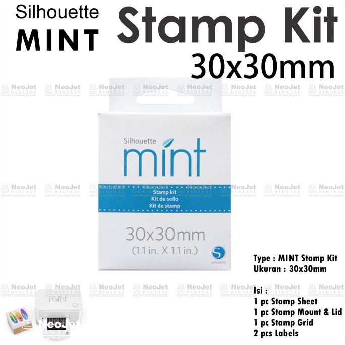 

Stamp Kit 30X30Mm Silhouette Mint Mesin Stempel Digital Mini Custom Kode 1154