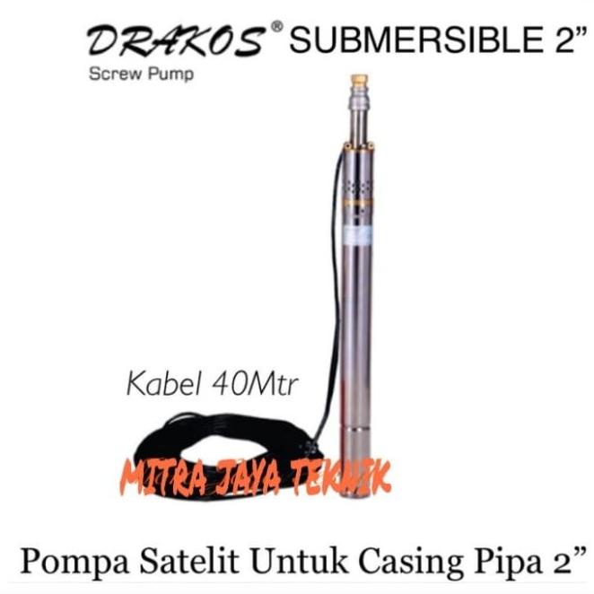 Pompa Air Satelit 2In Submersible Pump Drakos Pompa Celup Sumur Dalam