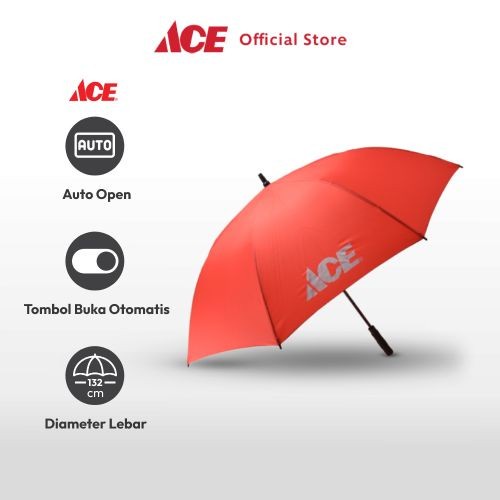 ACE - ACE PAYUNG AUTO OPEN - MERAH ORIGINAL