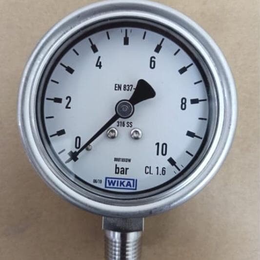 [New] Wika Pressure Gauge 25 Inch Ss 10 Bar Berkualitas