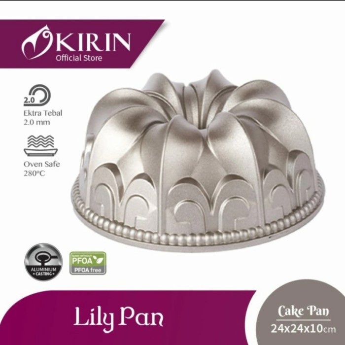 

✅Termurah Kirin Premium Cake Pan Die Cast Lily Pan Cetakan / Loyang Kue Terbatas