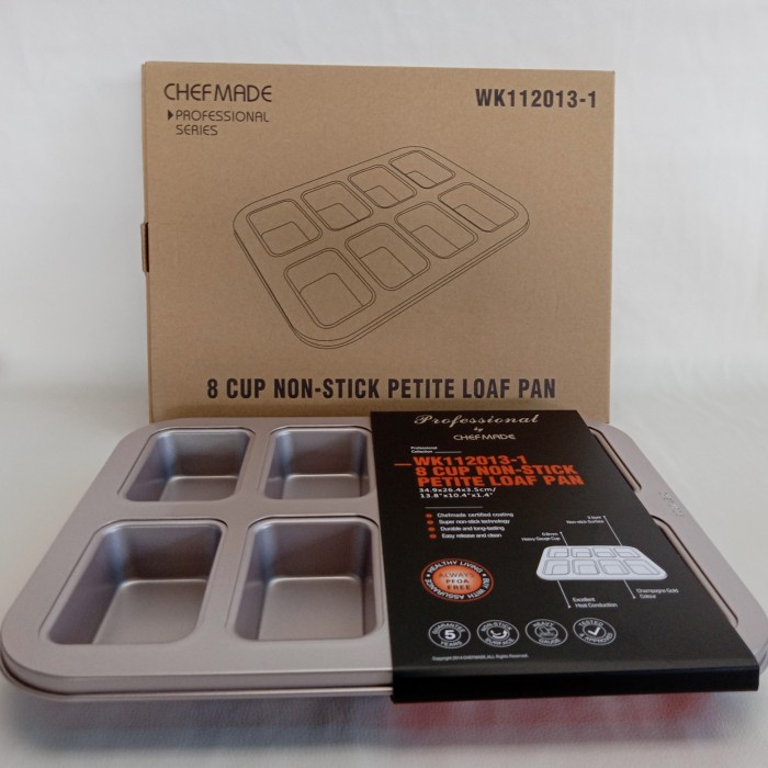 

✅Termurah Cetakan Kue Chefmade 8 Cup Petite Loaf Pan Non-Stick Terbaru