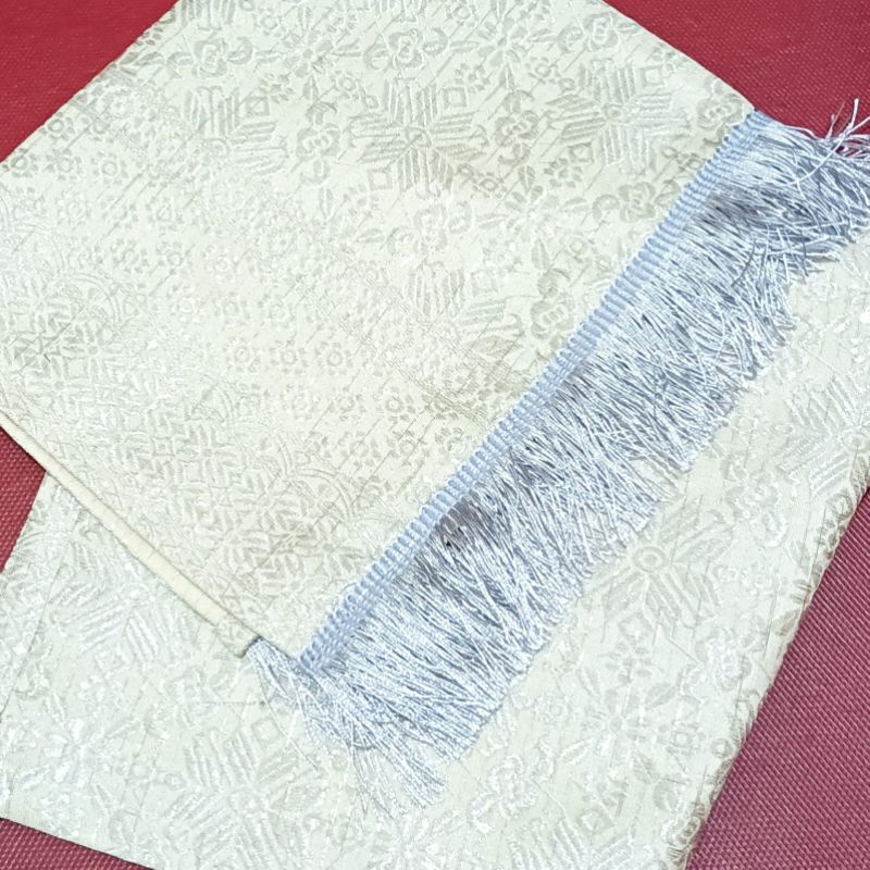 Selendang songket/Songket selendang semi Palembang mesin bordir