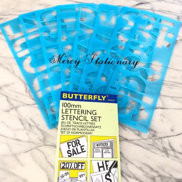 

ORIGINAL Penggaris Huruf & Angka Templates - Penggaris Sablon ABC - Lettering Stencil set - Penggaris Mall Mal Mercy Stationary PROMO