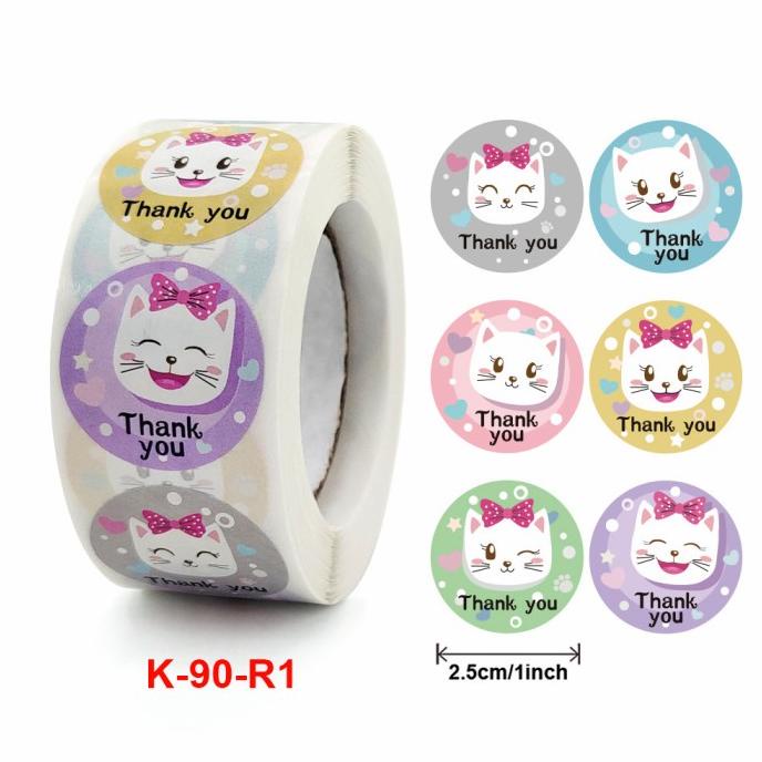 

HAPPYSTORE Stiker Thank You Kitty Lucu Cutting Sticker Thank You Kucing Lucu Sale