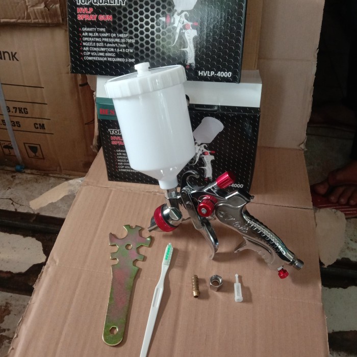 ✅Original Hvlp Spray Gun Nozel 1.4 - 1.7 Mm / Spray Gun Hvlp Bestools 600Cc Diskon