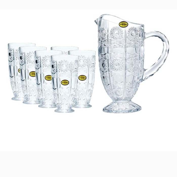 ✅Termurah Gelas Kristal/ Teko Kristal 1 Set 7 Limited