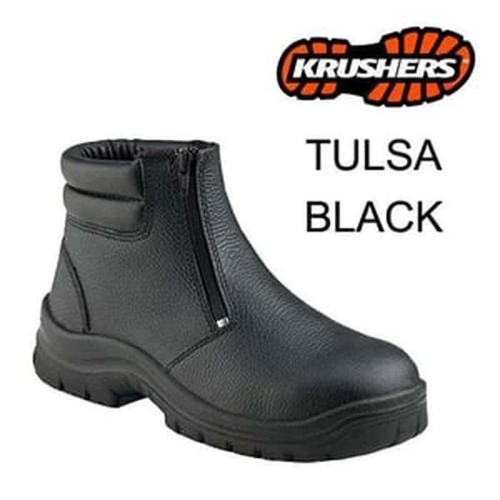 ✨COD Safety Shoes Krusher Tulsa Black / Sepatu Safety Krusher Original Terbatas