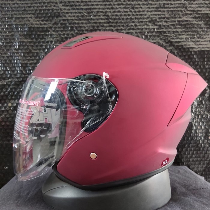 ✨New Helm Nhk R1 Elite Solid Royal Red Doff Half Face Nhk Terbatas