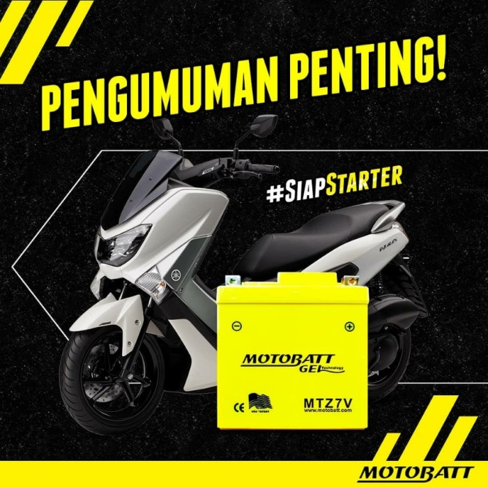 ✨New Aki Motor Nmax Aerox 7 Amper Aki Kering Bebas Perawatan Amper Besar Limited