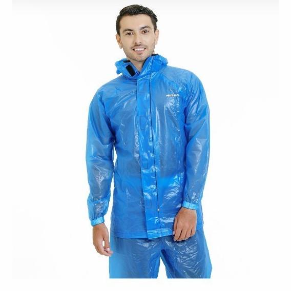 Jas Hujan Eiger Squadron Raincoat Motor Mantel Original Rain Suit Blue