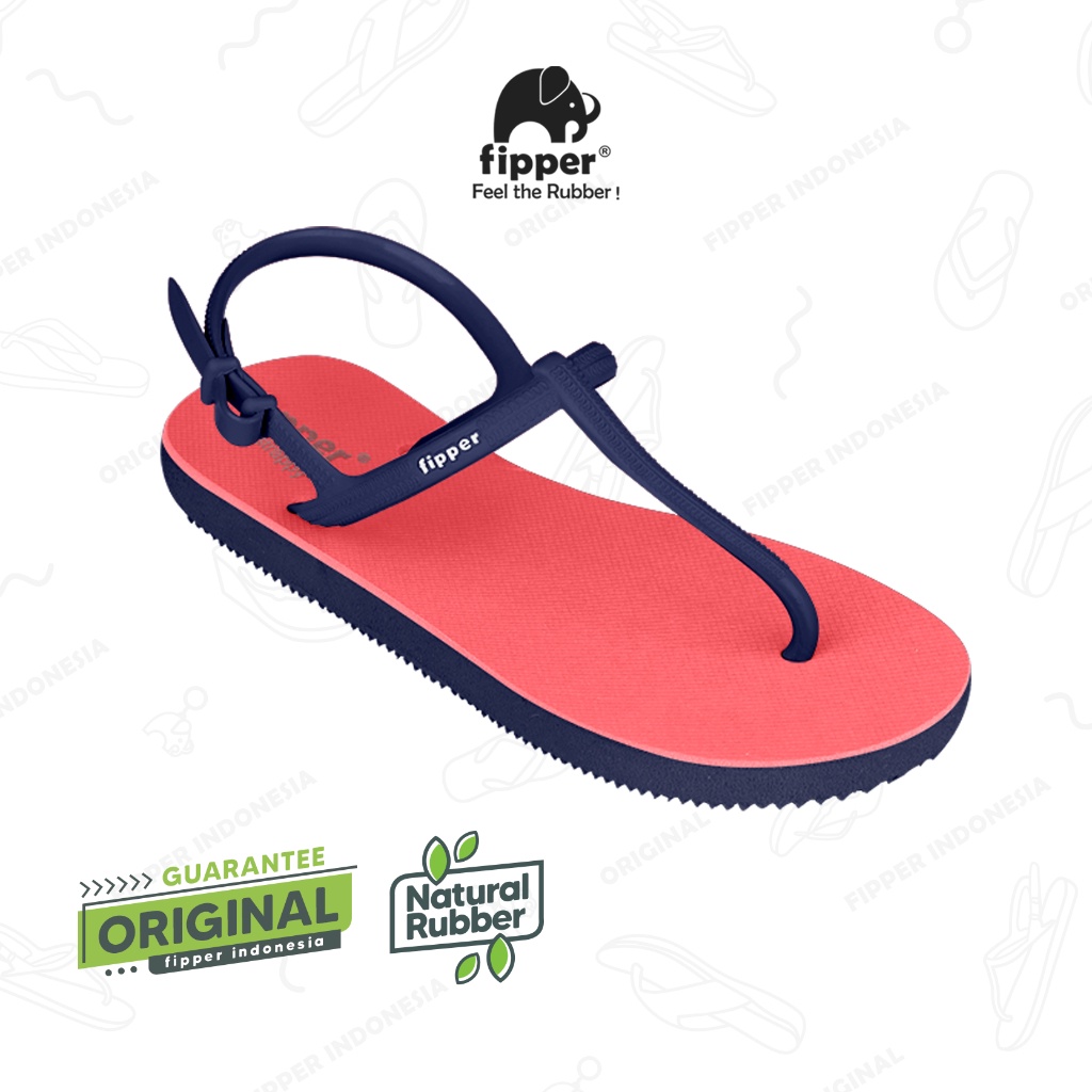 [MODEL TERKINI] Fipper Strappy Pink Punch / Navy