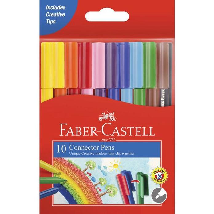 

TERLARIS Connector Pen Faber Castell 10 Warna PROMO TERMURAH