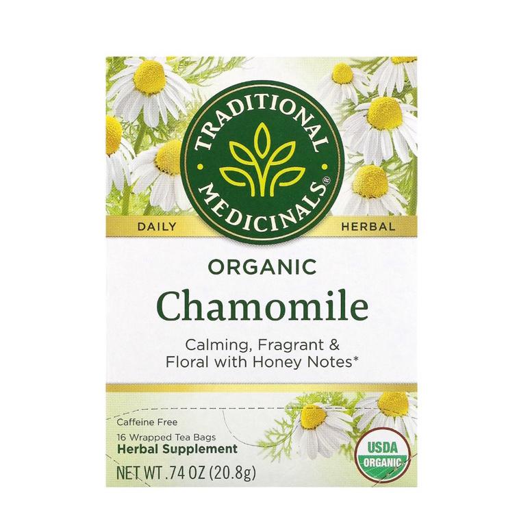 

TRADITIONAL MEDICINALS ORGANIC CHAMOMILE CAFFEINE FREE 16 WRAPPED TEA BAG