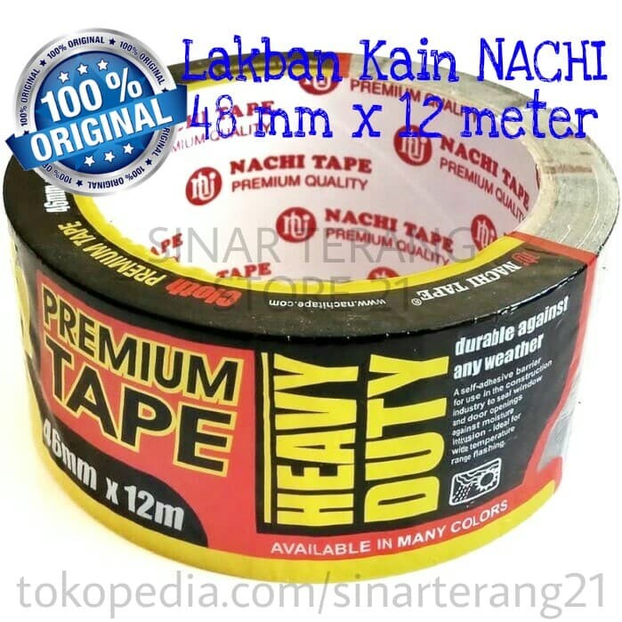 

<Bayar Ditempat / Cod> Promo Lakban Kain Hitam 2" X 12 Meter Nachi Isolasi Plakban Tape Lebar Star