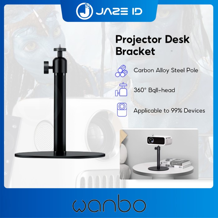 Hawas Wanbo Universal Proyektor Tripod Holder Projector Desk Braket Meja