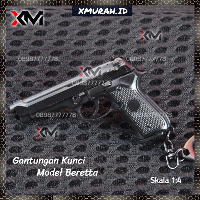 Gantungan Kunci Mobil Motor Model Pistol Beretta M9