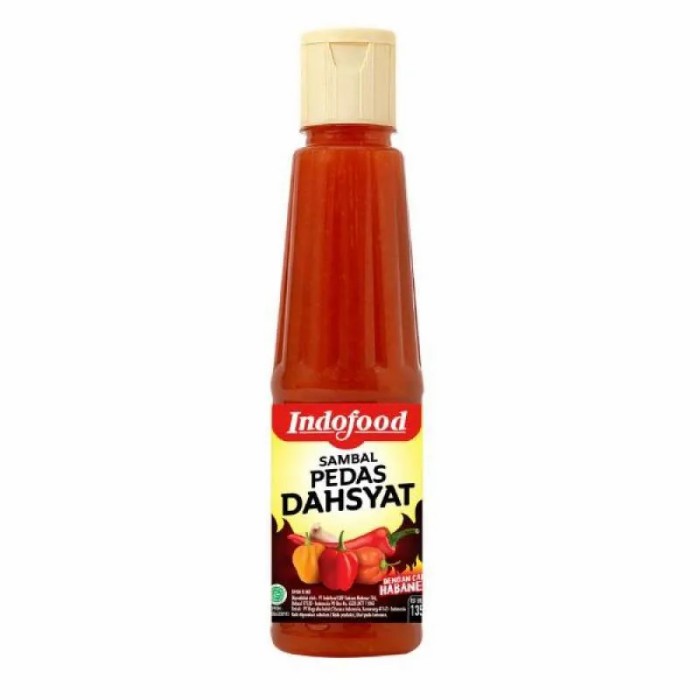 

INDOFOOD SAMBAL PEDAS DAHSYAT 135ML /PCS