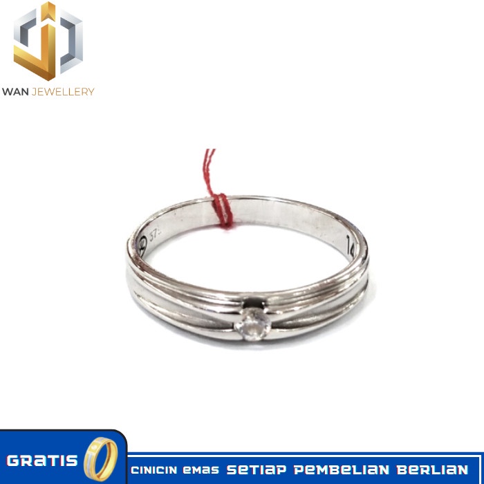 ✨Termurah Cincin Cewek Perhiasan Emas Putih Asli Terbaru