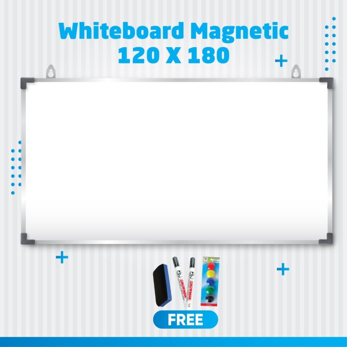 

✨Sale Whiteboard / Papan Tulis Magnetic Uk 120X180Cm Diskon